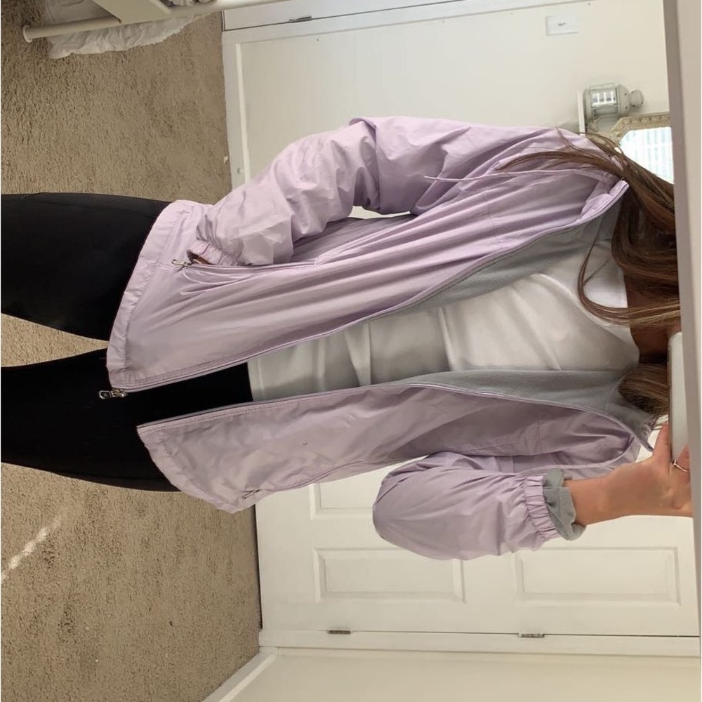 Lilac Calvin Klein hooded rain jacket